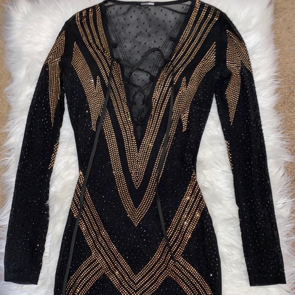 Fashion Nova Dresses & Skirts - Black gold dress